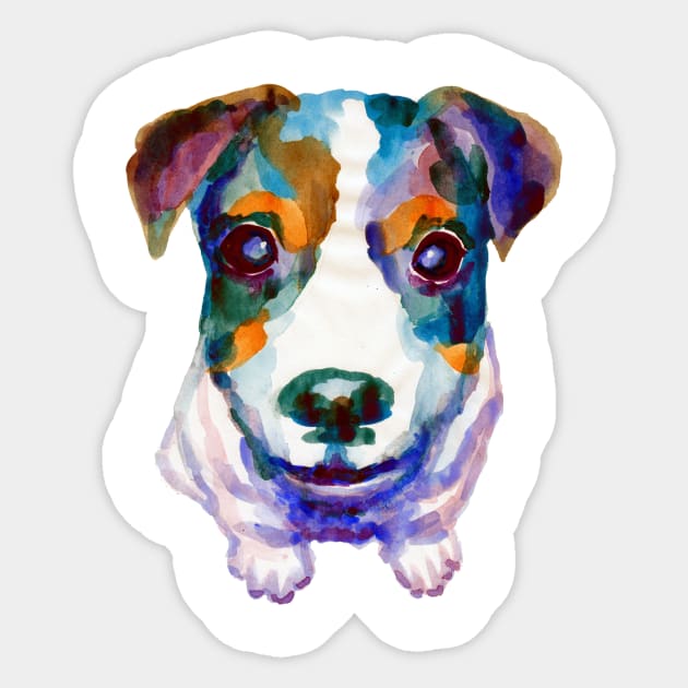 Curious puppy Sticker by AgniArt